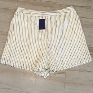 Skies Are Blue High-Waisted Linen Blend Shorts — NWT — Size XL 🤍💙